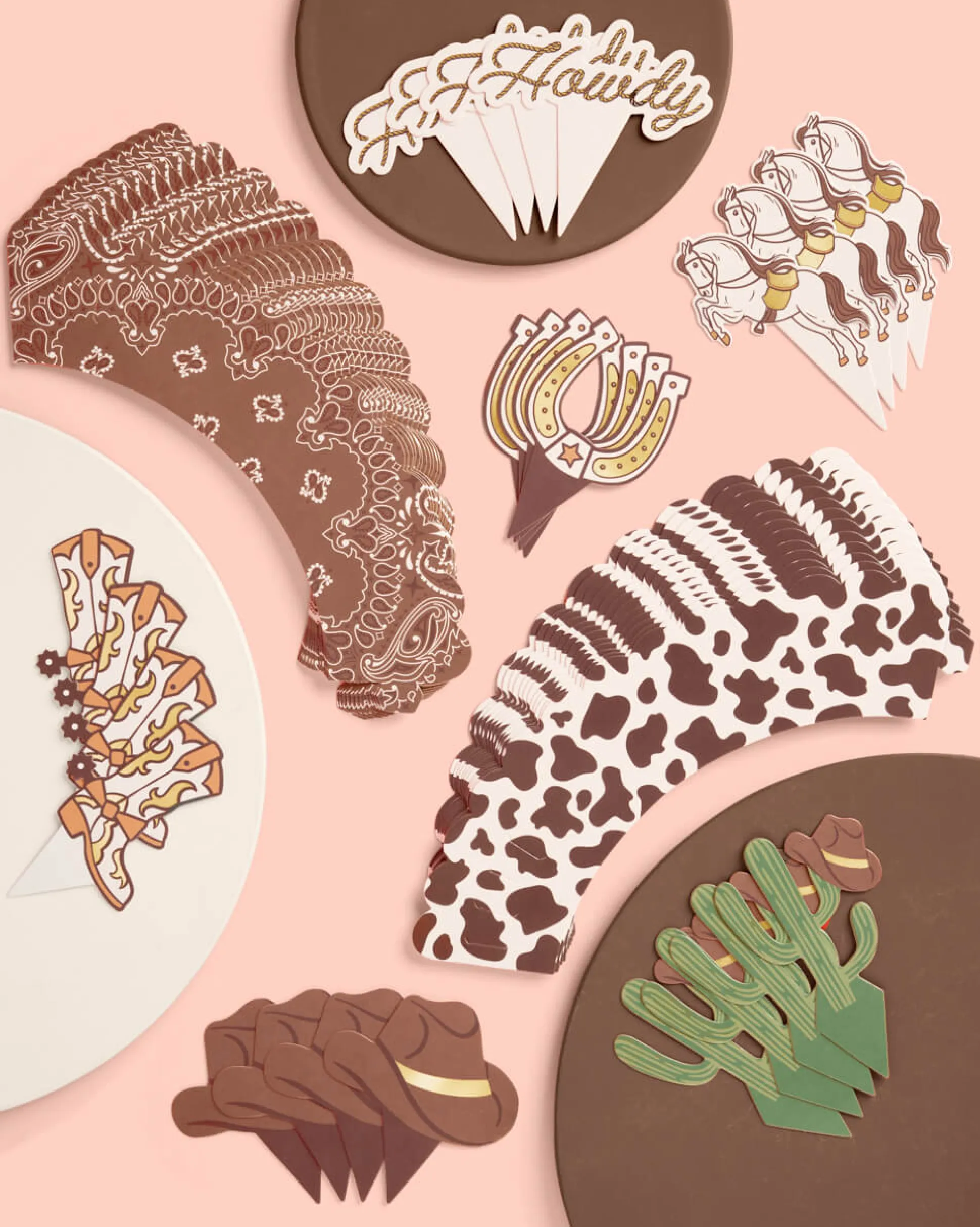 Saddle Up Cupcake Liners & Toppers, Pack of 24