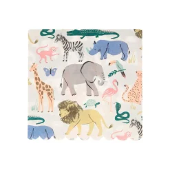Safari Animals Large Napkins, Pack of 20