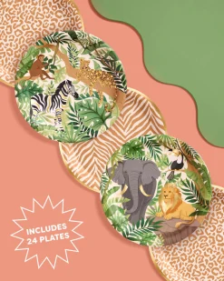 Safari Plates - 24 paper plates