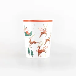 Santa, Sleigh & Reindeer Cups, Pack of 8