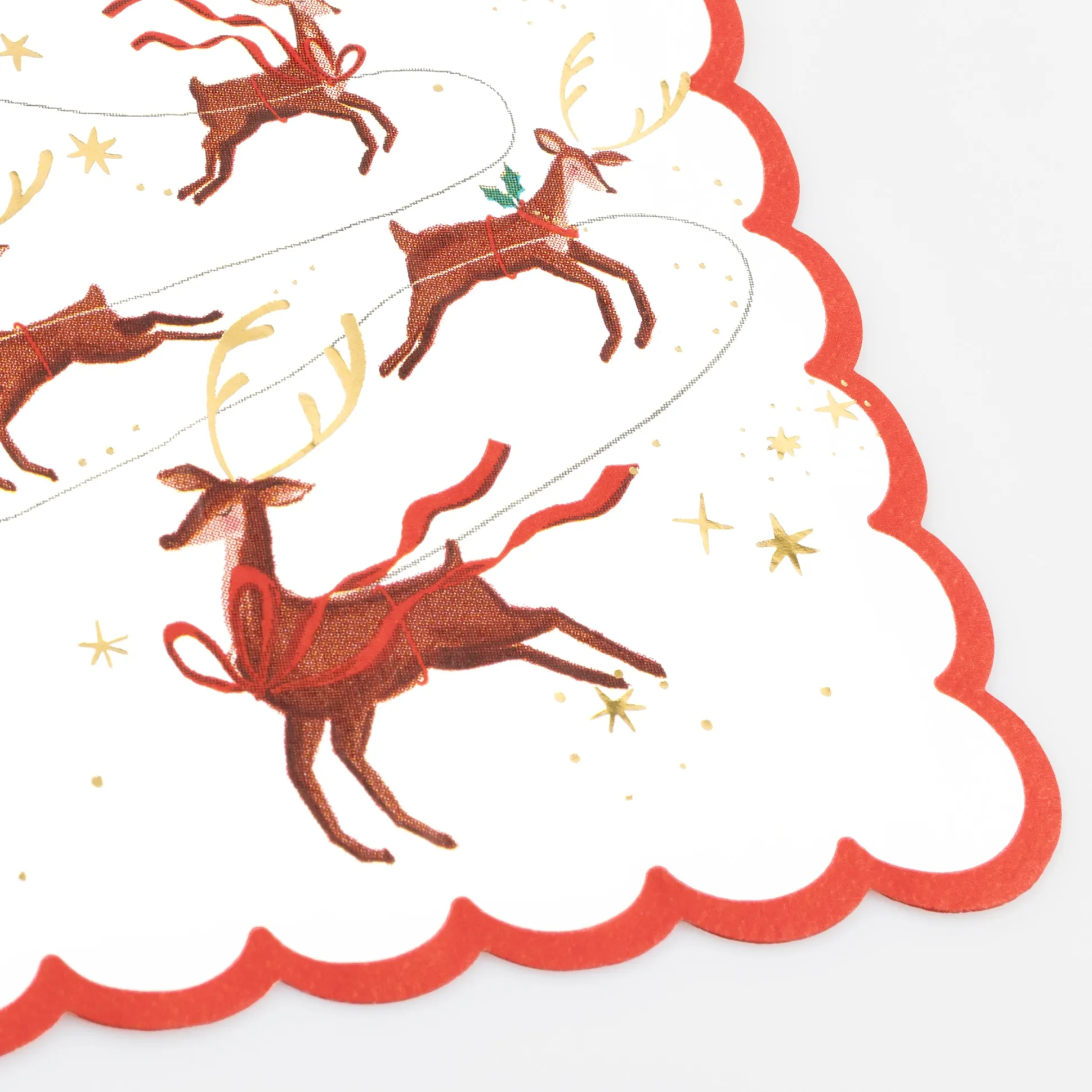 Santa, Sleigh & Reindeer Large Napkins, Pack of 16
