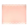 Scalloped Edge Pink Red Table Runner