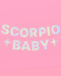 Scorpio Baby Banner - Iridescent Foil Banner