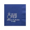 She Said Yes! Custom Napkin, Silver Foil