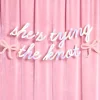 She's Tying the Knot Banner - iridescent foil banner