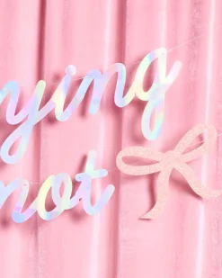She's Tying the Knot Banner - iridescent foil banner