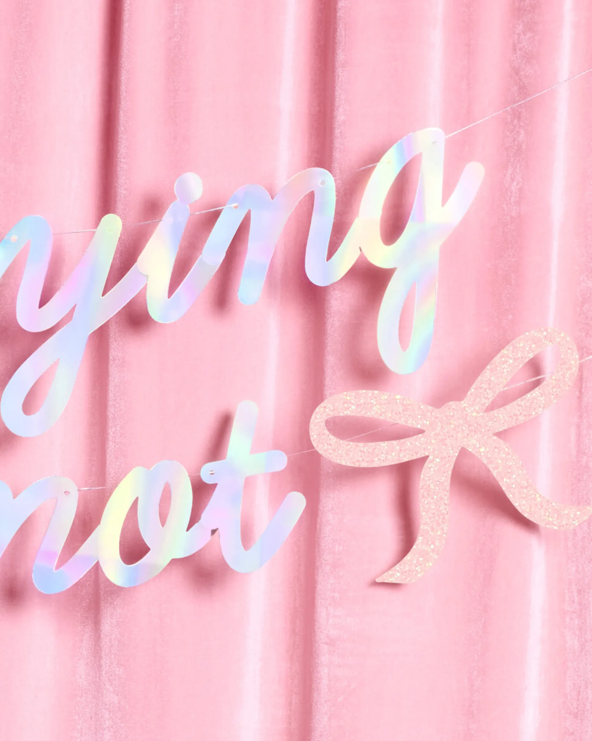 She's Tying the Knot Banner - iridescent foil banner