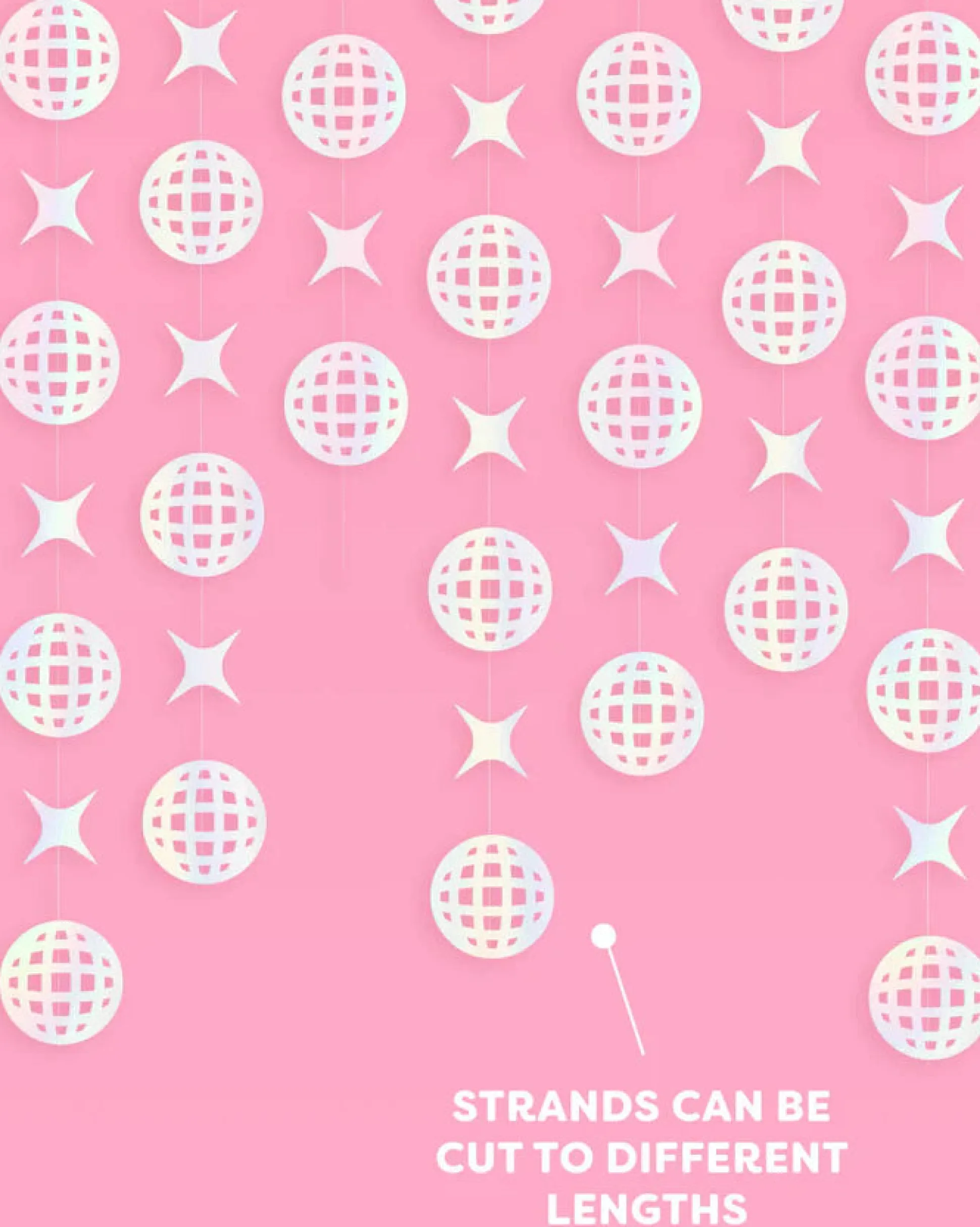 Shimmer Disco Garland - Iridescent Foil Backdrop