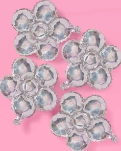 Shimmer Flower Balloon - 4 iridescent balloons
