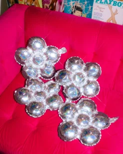 Shimmer Flower Balloon - 4 iridescent balloons