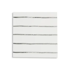 Silver Frenchie Striped Petite Napkins, Pack of 16