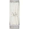 Silver Glitter Candles, Pack of 24