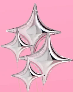 Silver Sparkle Balloon - Set of 6