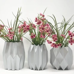 Silver Vase Wraps, Set of 3