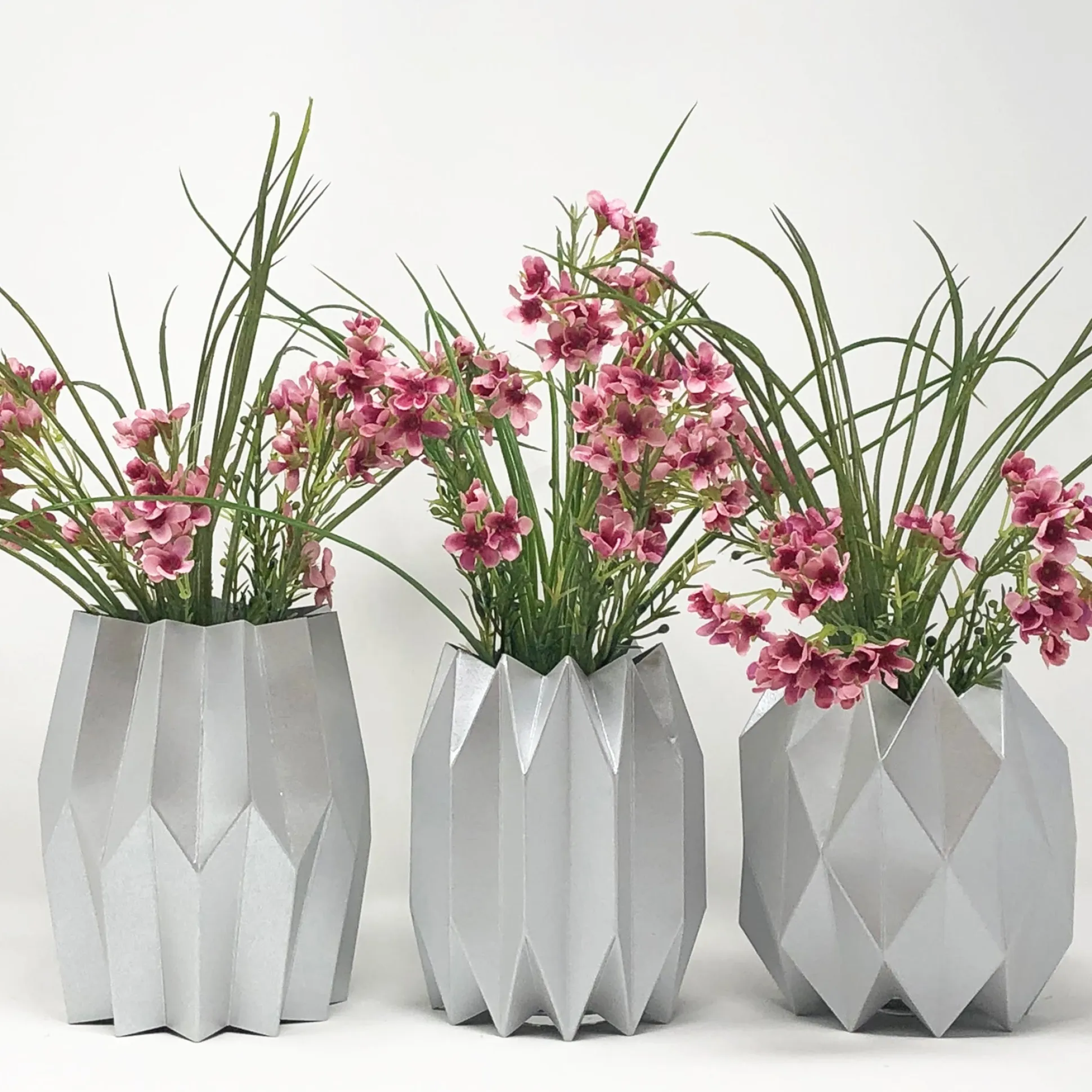 Silver Vase Wraps, Set of 3