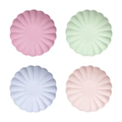 Small Multicolor Compostable Plates, Pack of 8