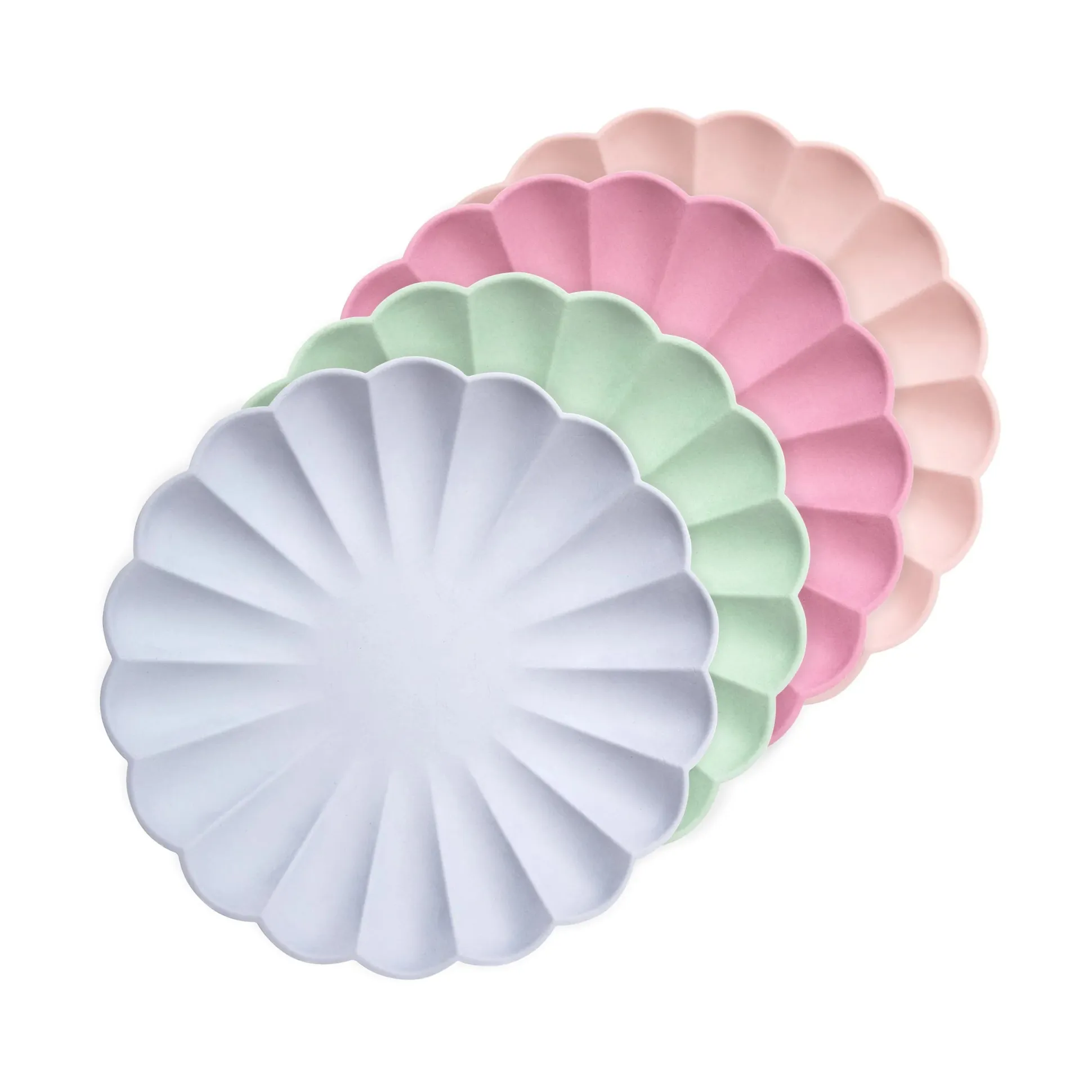 Small Multicolor Compostable Plates, Pack of 8