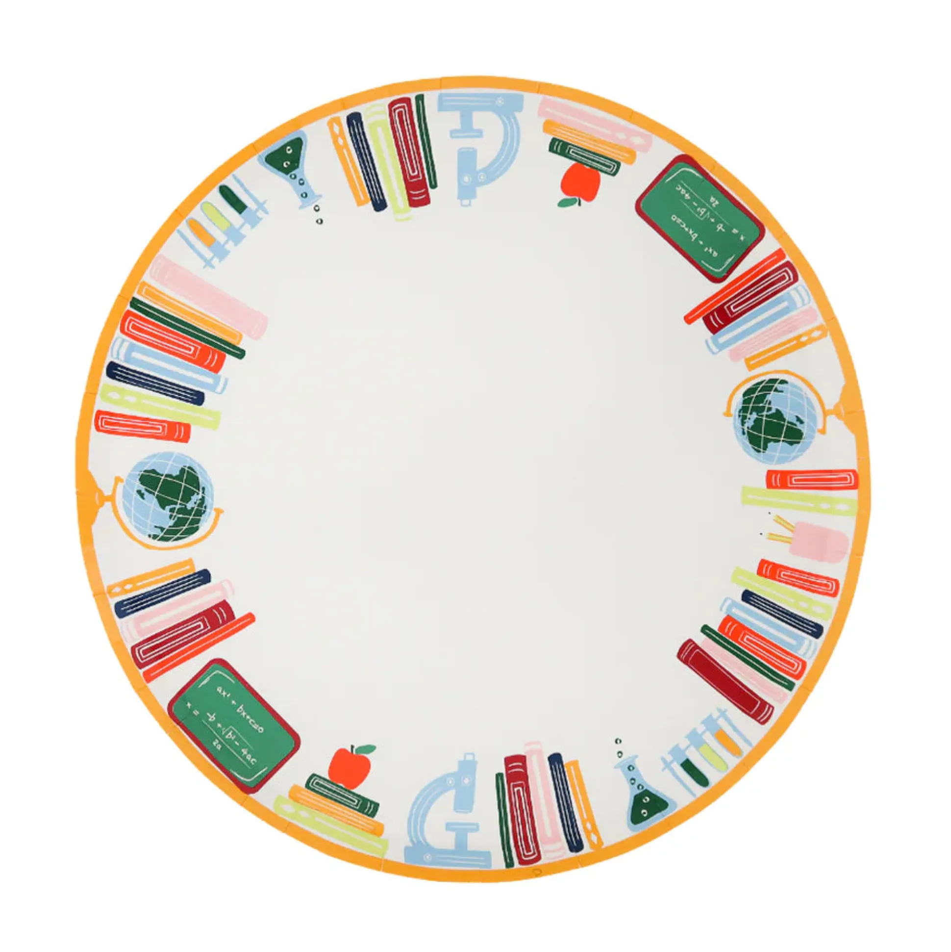 Smarty Pants Bookshelf Large Plates, Pack of 8
