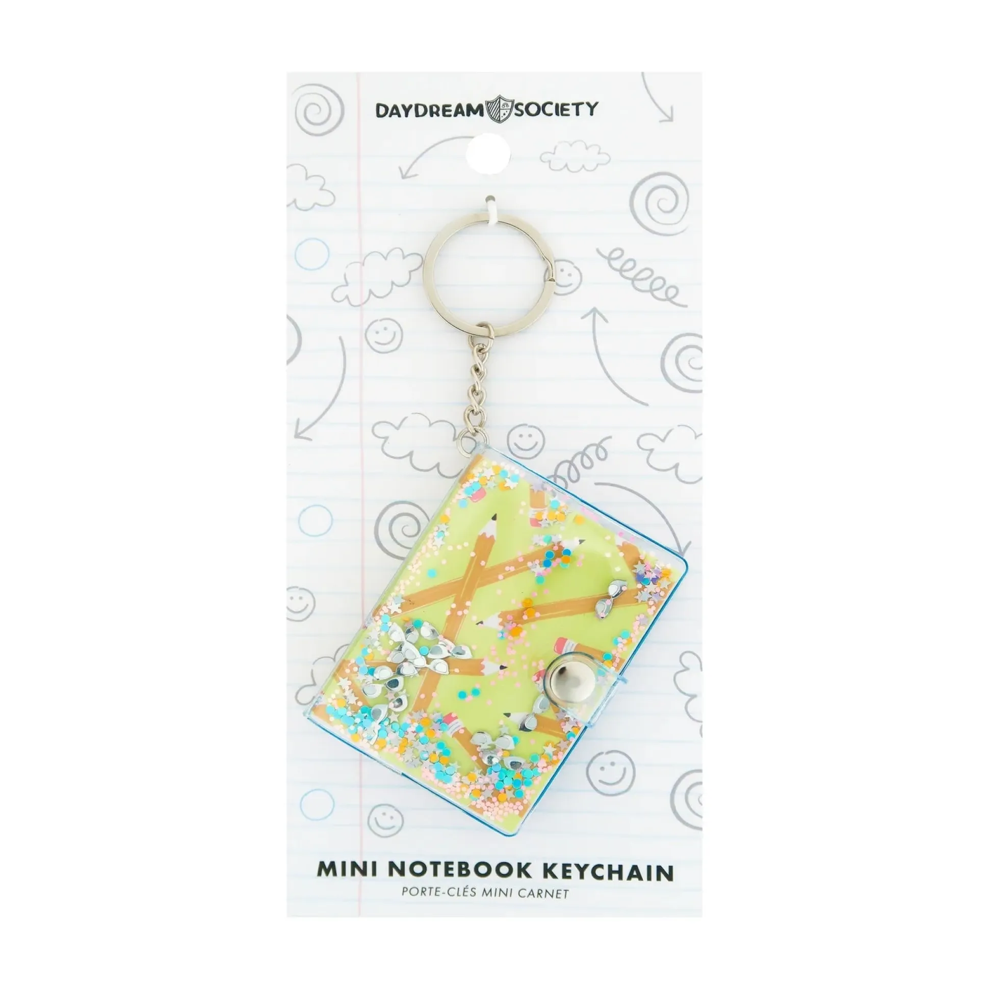Smarty Pants Notebook Keychain, Yellow