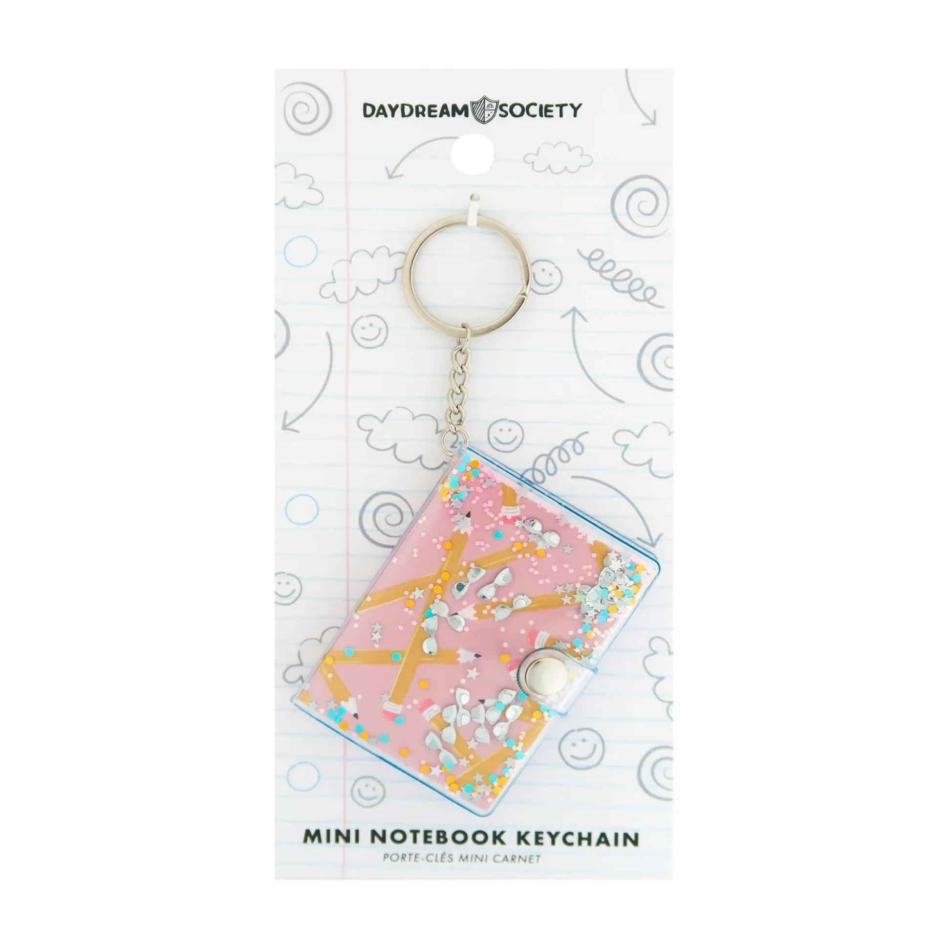 Smarty Pants Notebook Keychain, Pink