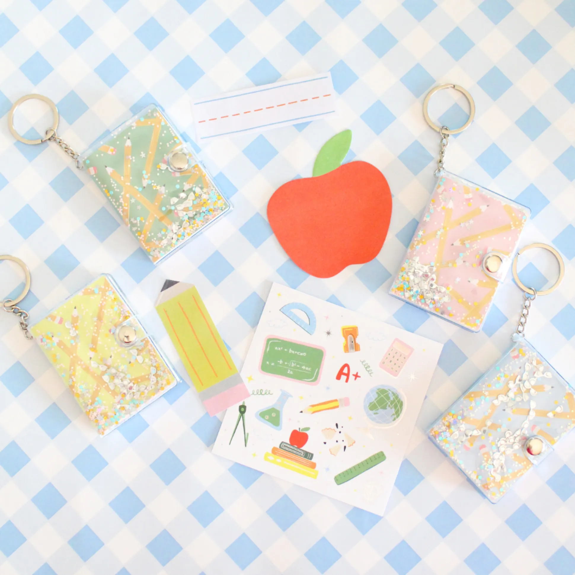 Smarty Pants Notebook Keychain, Green
