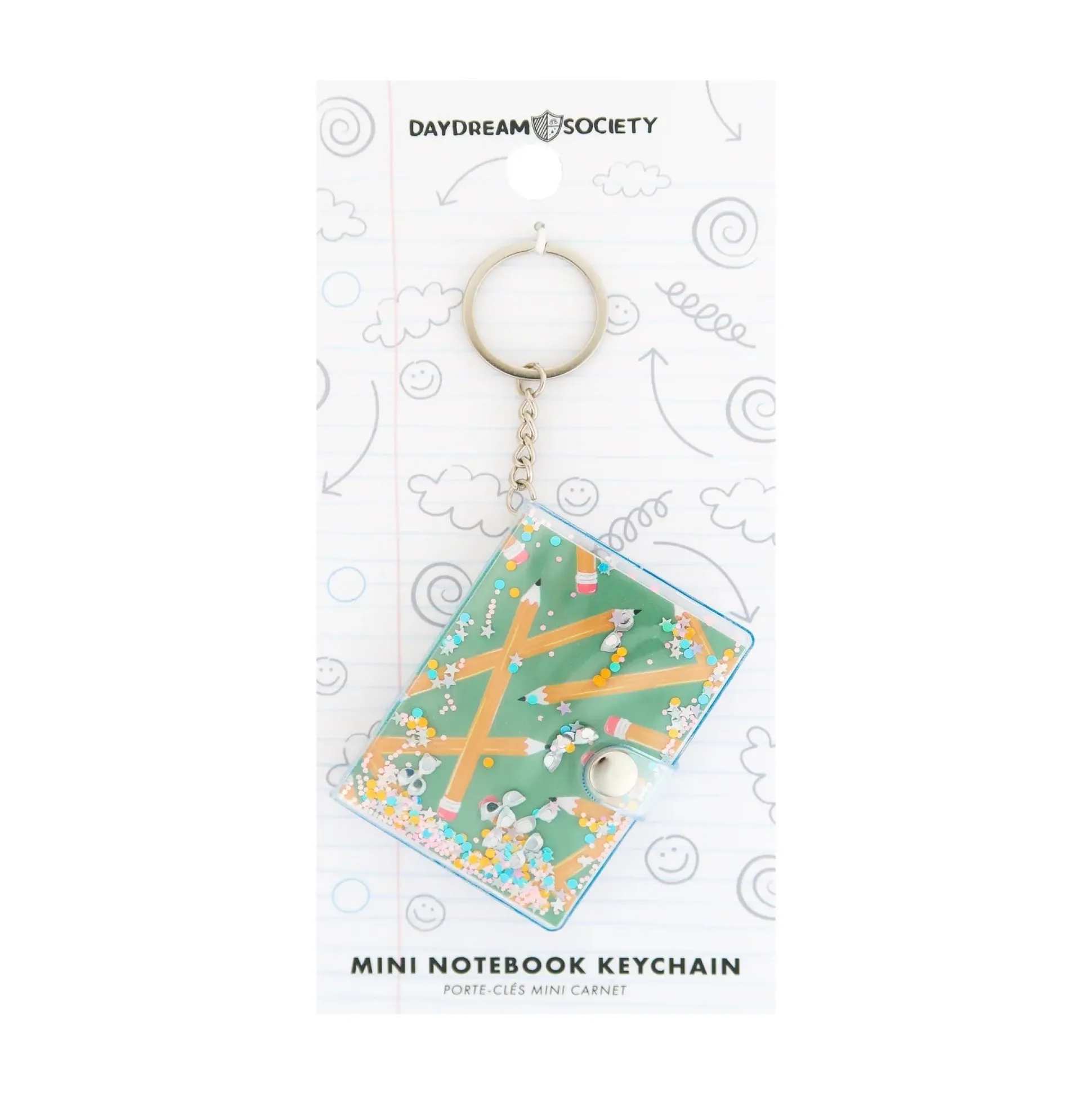 Smarty Pants Notebook Keychain, Green