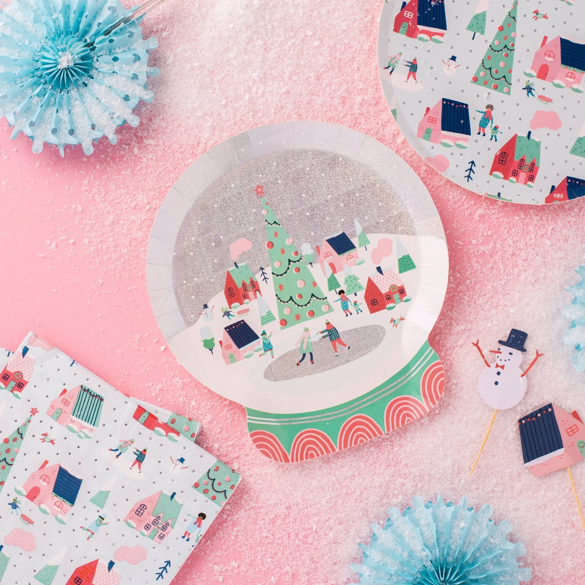 Snow Day Large Plates, Set of 8