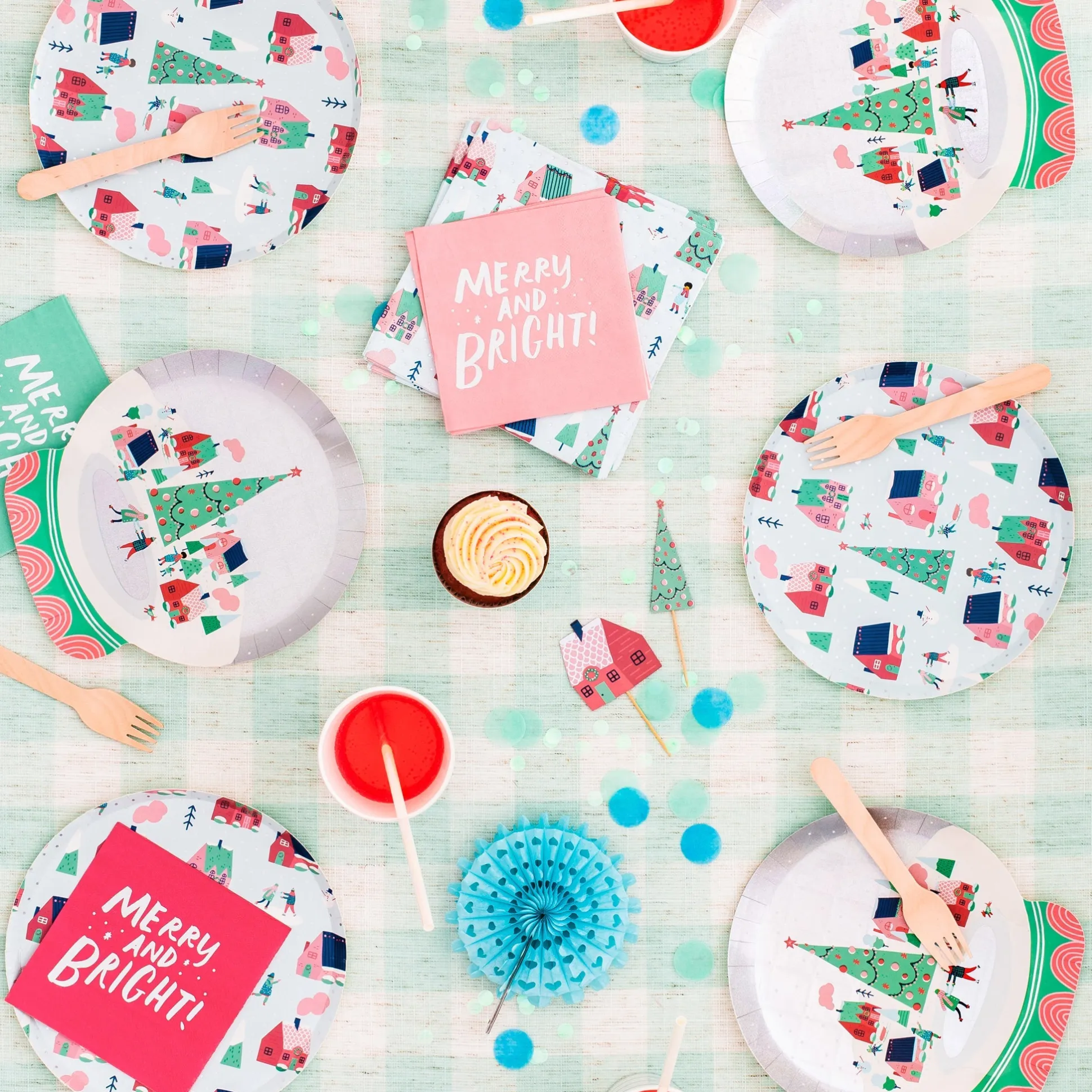 Snow Day Large Plates, Set of 8