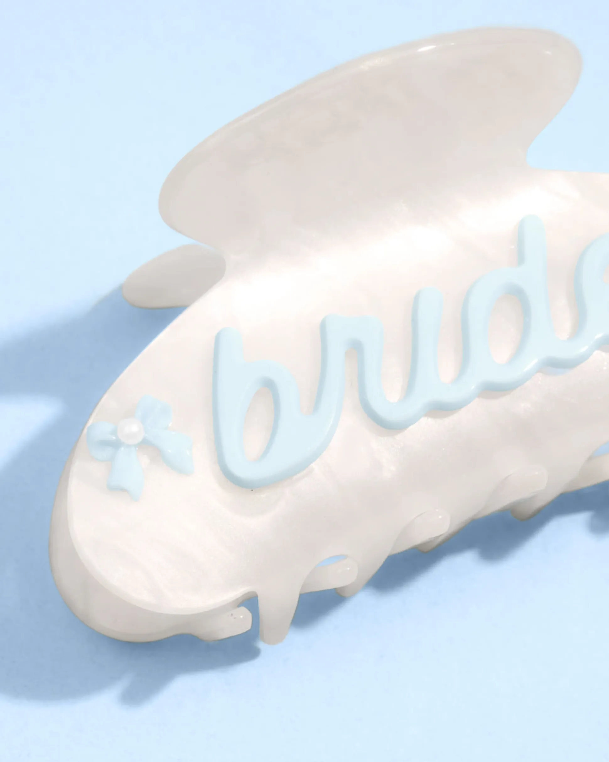 Something Blue Clip - Pearl Acrylic Claw Clip