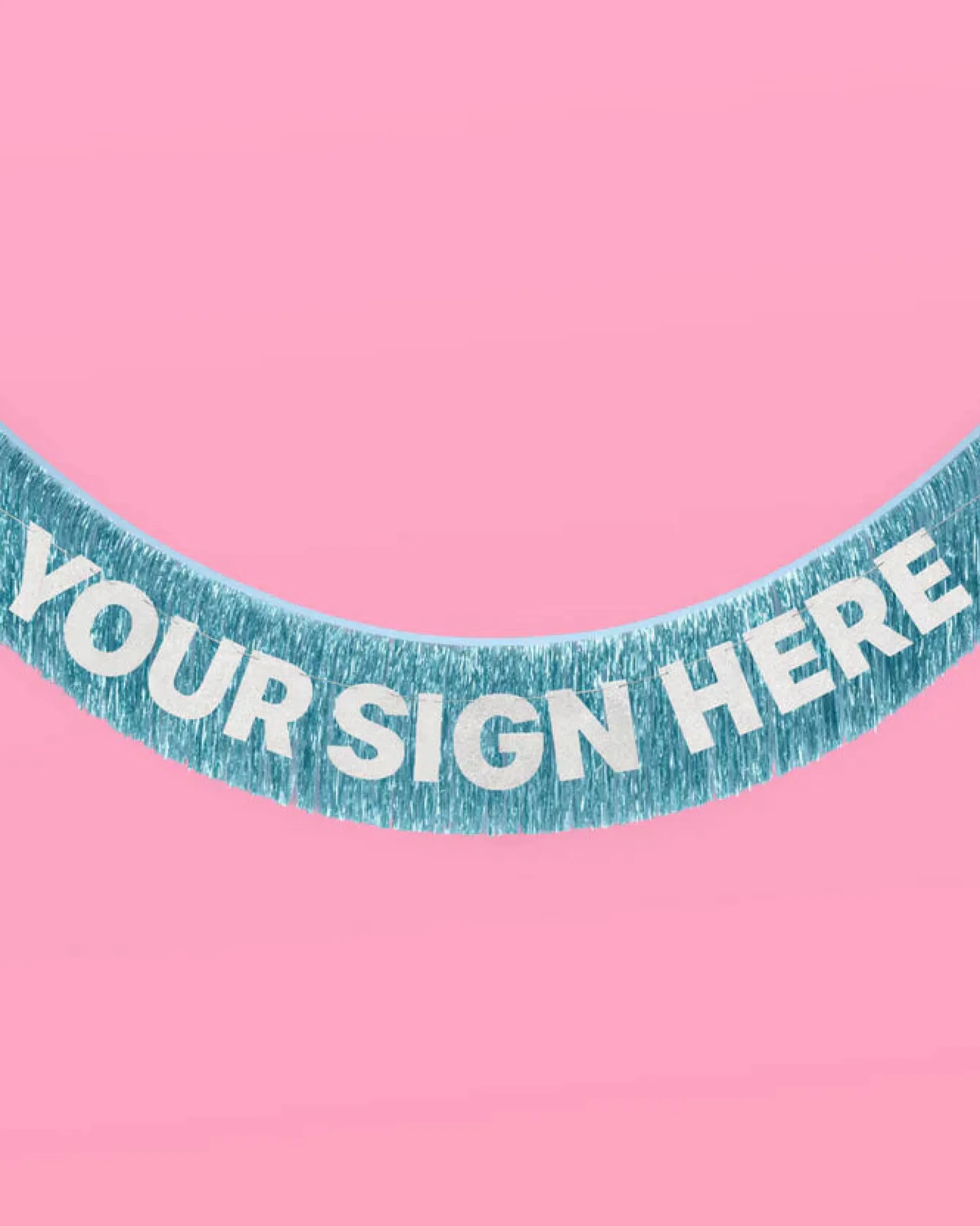 Something Blue Fringe - Blue Foil Banner