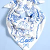 Something Blue Headscarf - White Silk Bride Head Scarf
