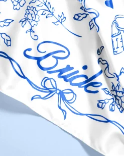 Something Blue Headscarf - White Silk Bride Head Scarf