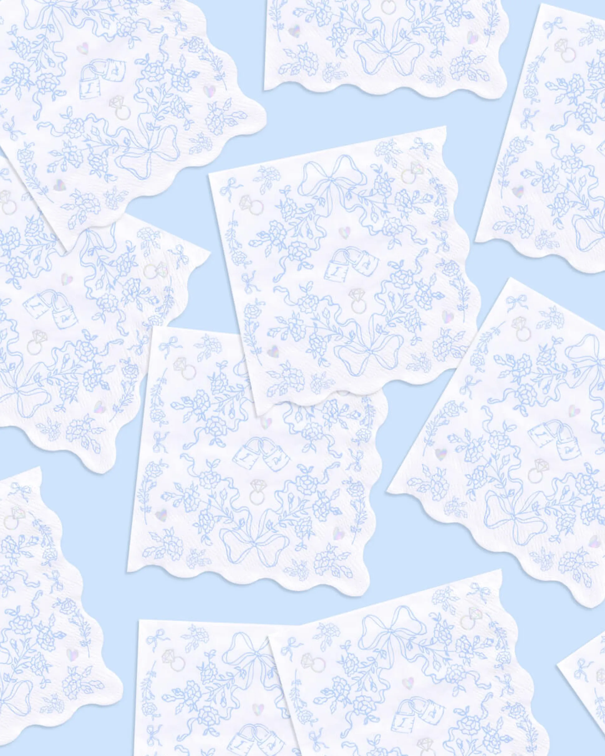 Something Blue Napkins - 25 printed napkins