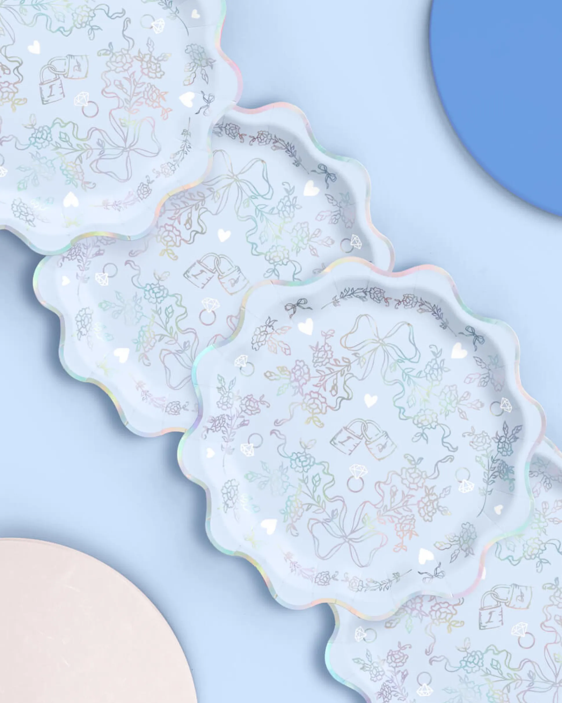 Something Blue Plates - 25 paper plates