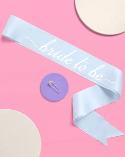 Something Blue Sash - Blue Satin Sash