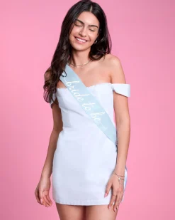 Something Blue Sash - Blue Satin Sash