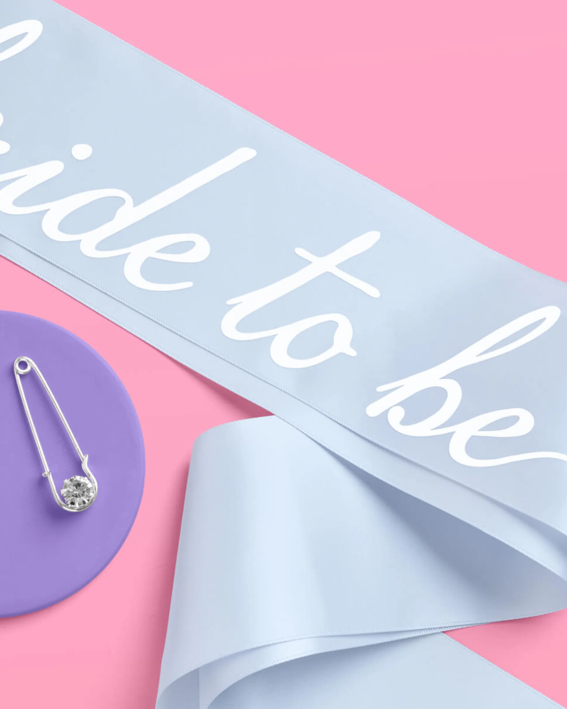 Something Blue Sash - Blue Satin Sash