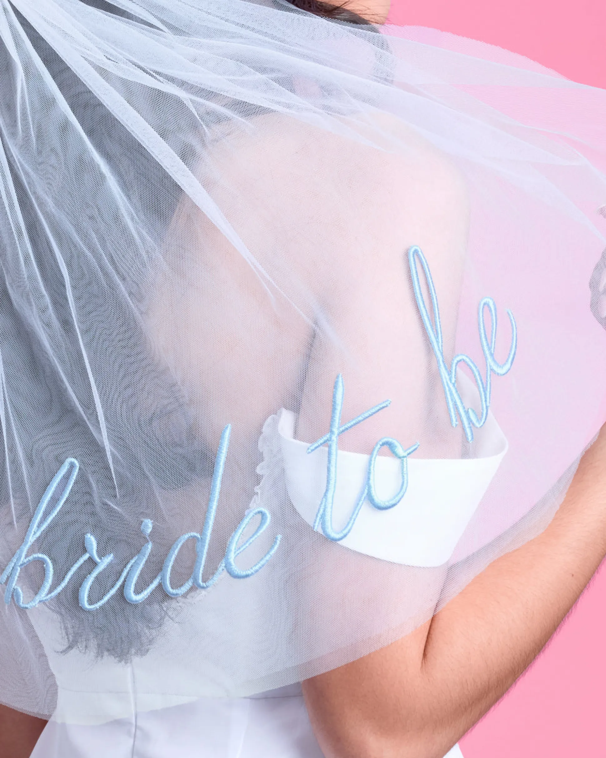 Something Blue Veil - Embroidered Tulle Veil
