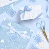 Something Blue Wrapping Paper Set - 12 sheets + 16 tags