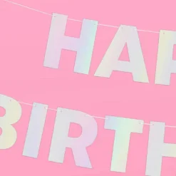 Star Girl Bday Banner - Iridescent Foil Banner
