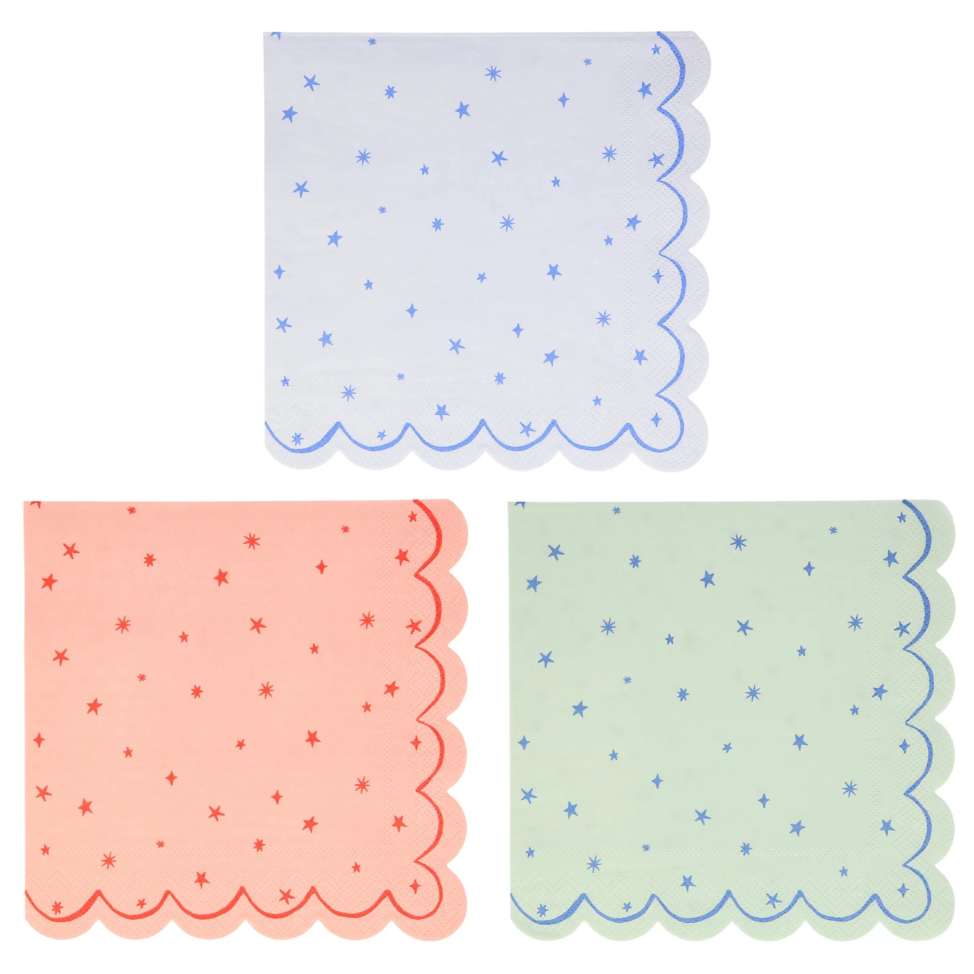 Star Pattern Large Napkins, Pack of 16