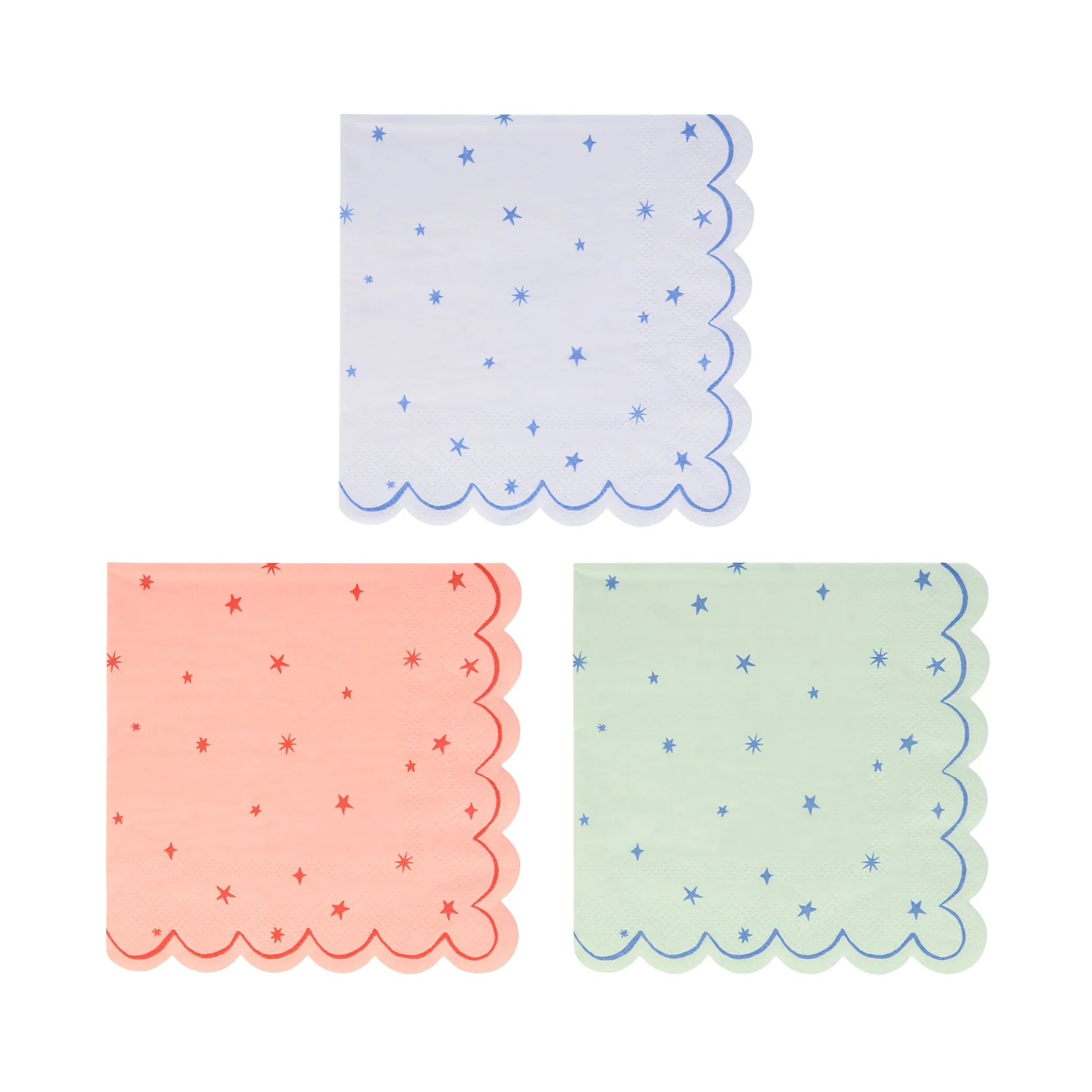 Star Pattern Small Napkins, Pack of 16