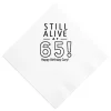 Still Alive Birthday Napkin, Black Foil