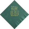 Still Alive Birthday Napkin, Gold Foil