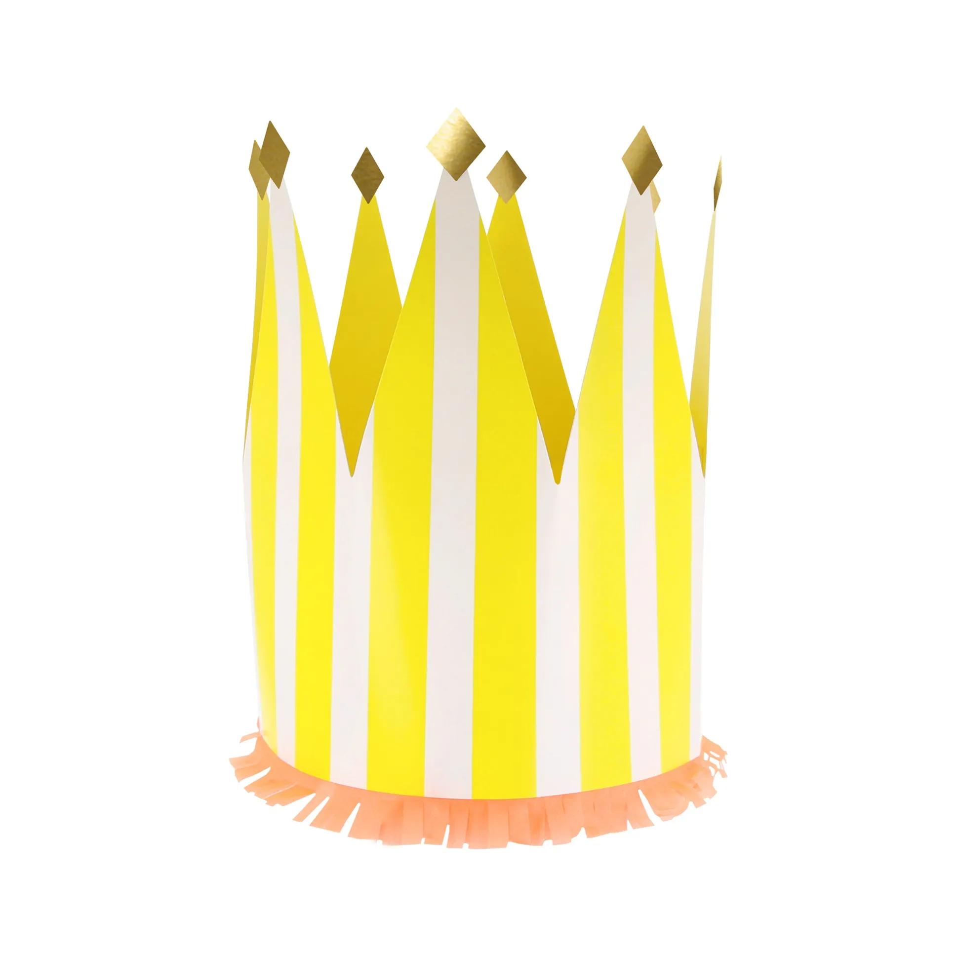 Striped Party Crowns (x 8)