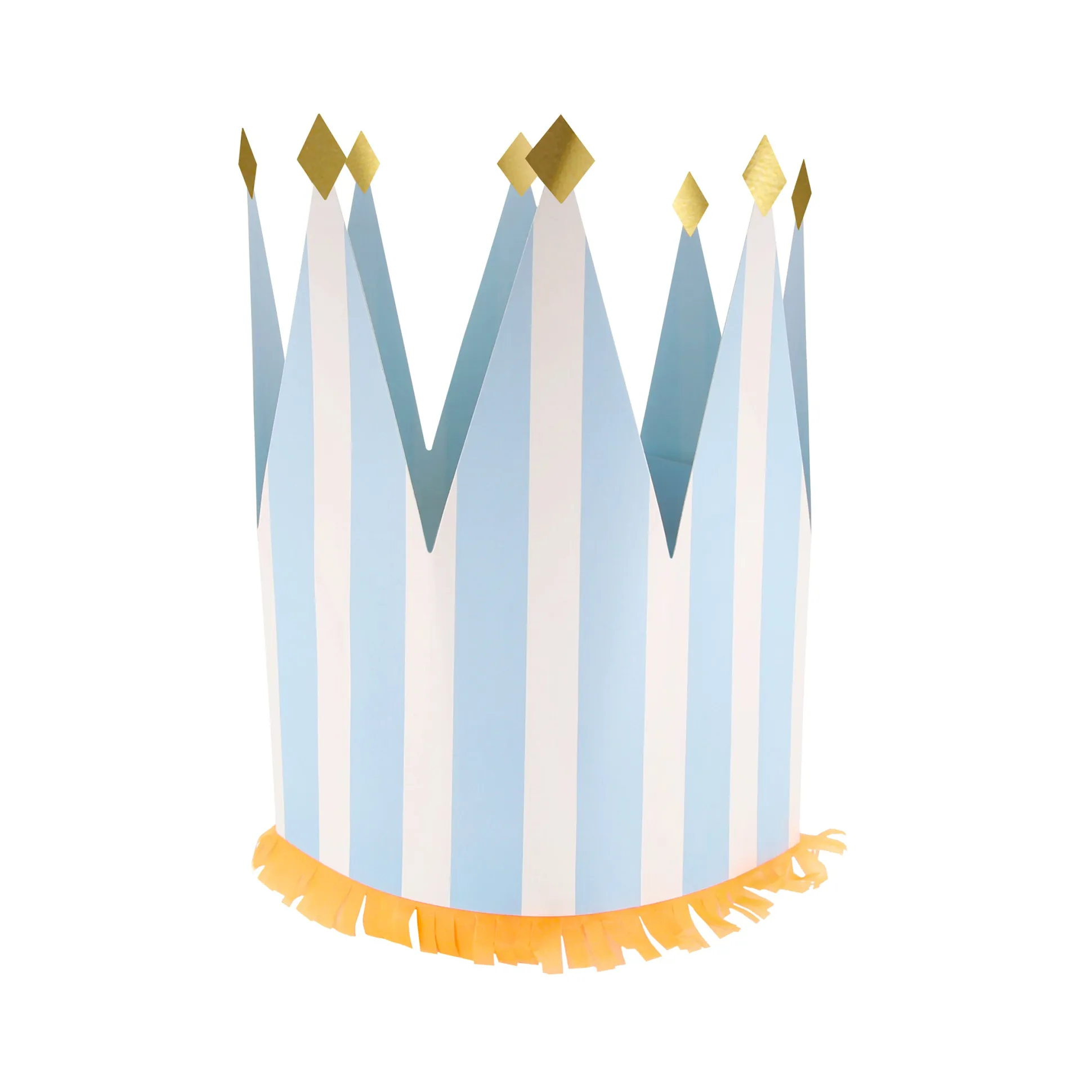 Striped Party Crowns (x 8)