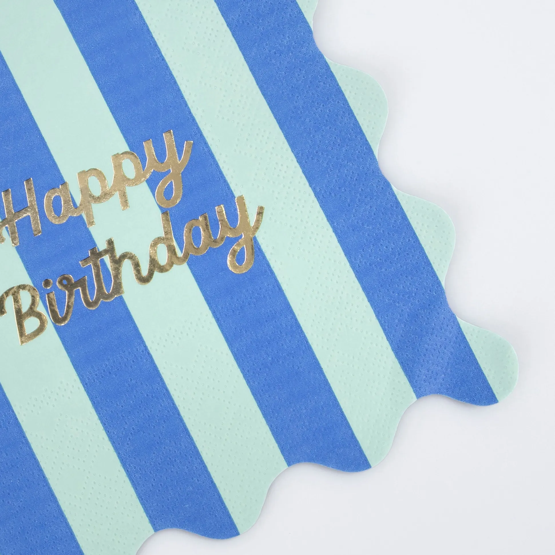 Stripe Happy Birthday Large Napkins, Pack of 16