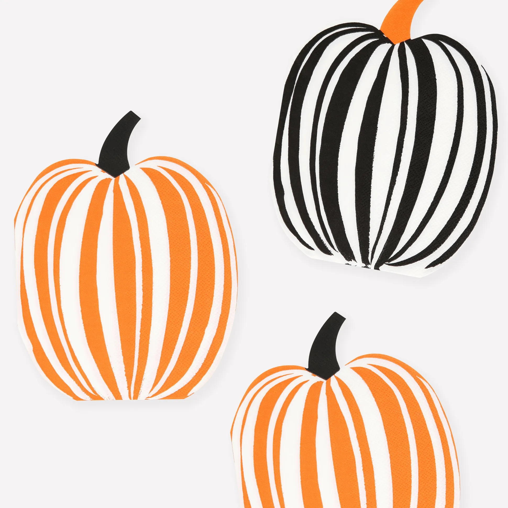 Stripe Pumpkin Napkins, Pack of 16
