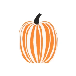 Stripe Pumpkin Napkins, Pack of 16