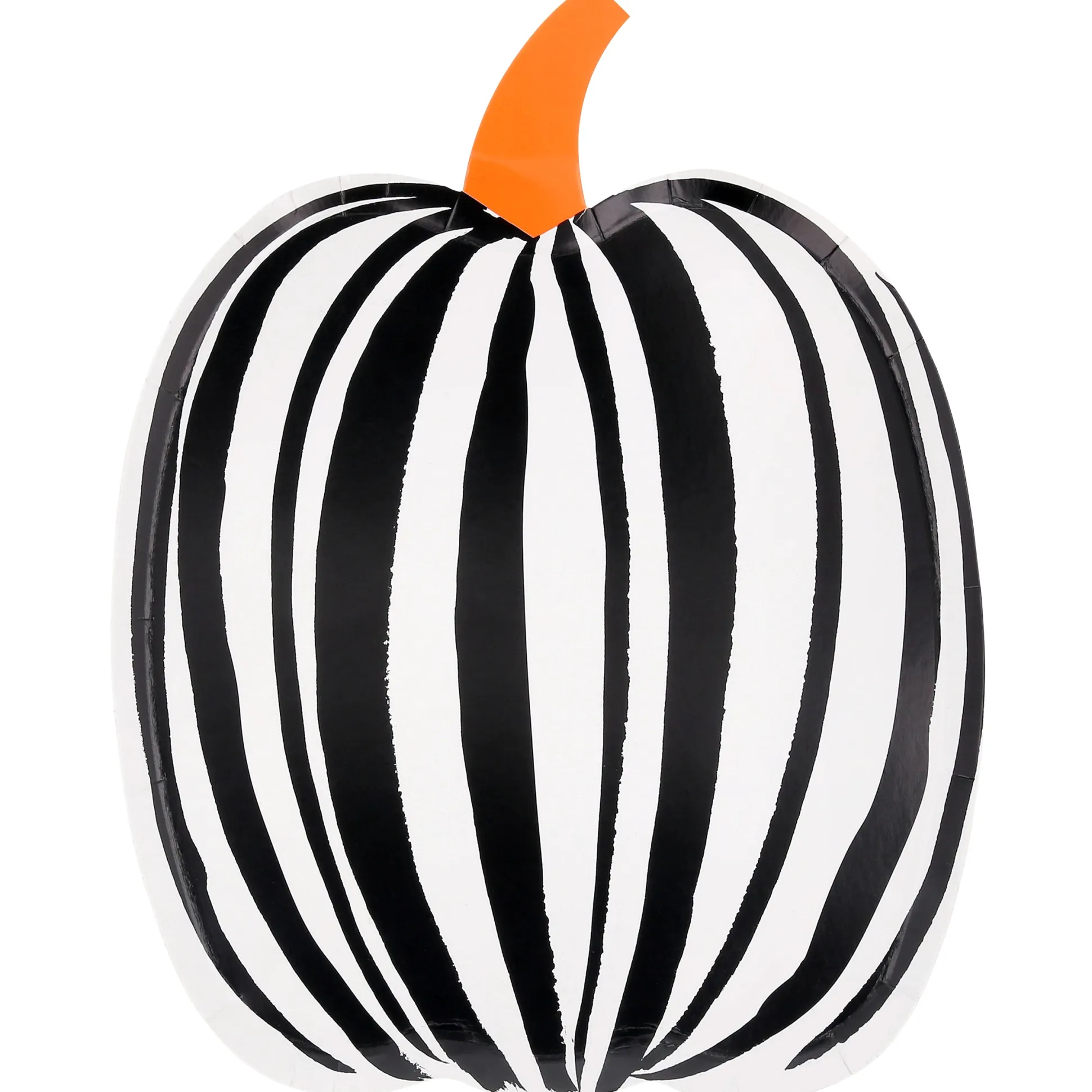 Stripe Pumpkin Plates, Pack of 8